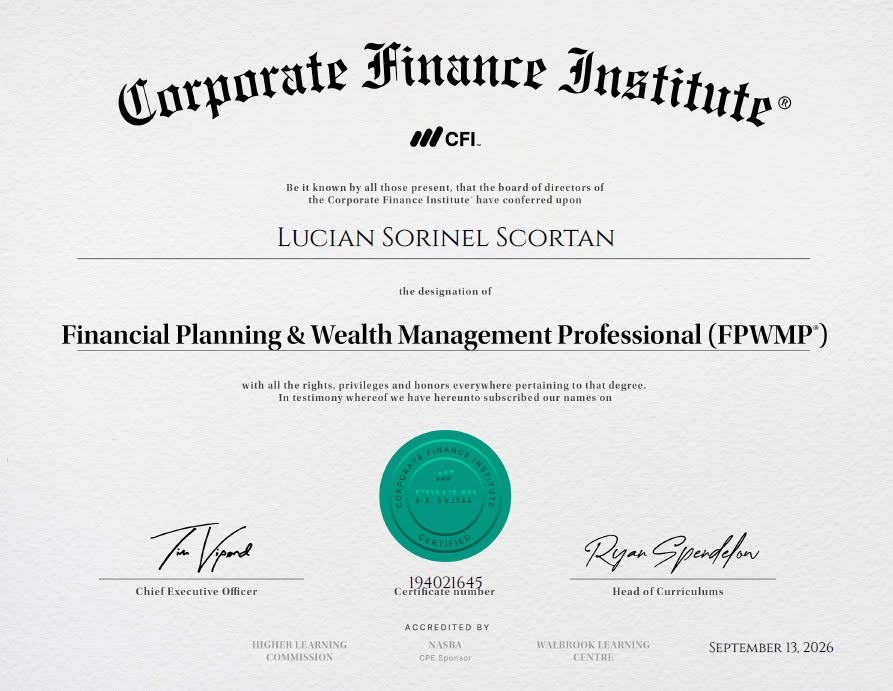 Certificare FPWMP - Sorin Scorțan